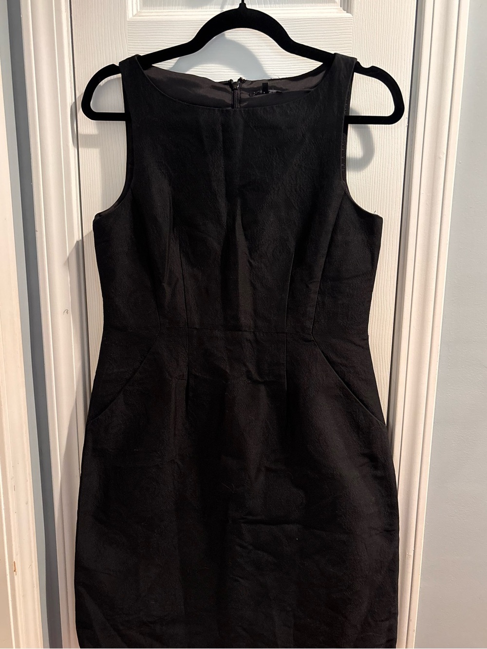 Theory Black Sleeveless Mini Sheath Dress